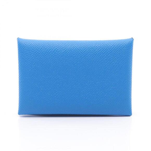 HERMES Blue Leather Wallet - Picture 1 of 7